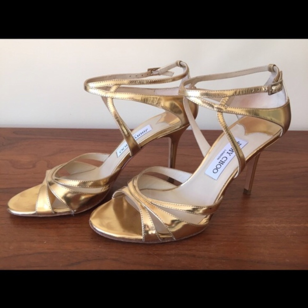 Jimmy choo size 39 gold
